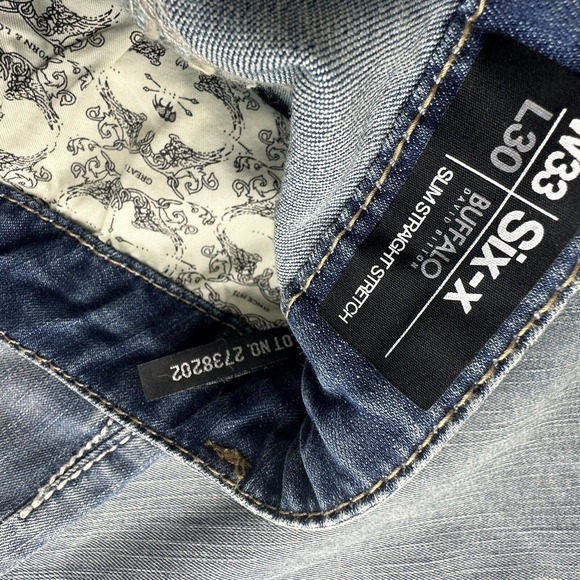 buffalo david bitton jeans six-x slim straight stretch size 33 / 30 - Picture 9 of 12